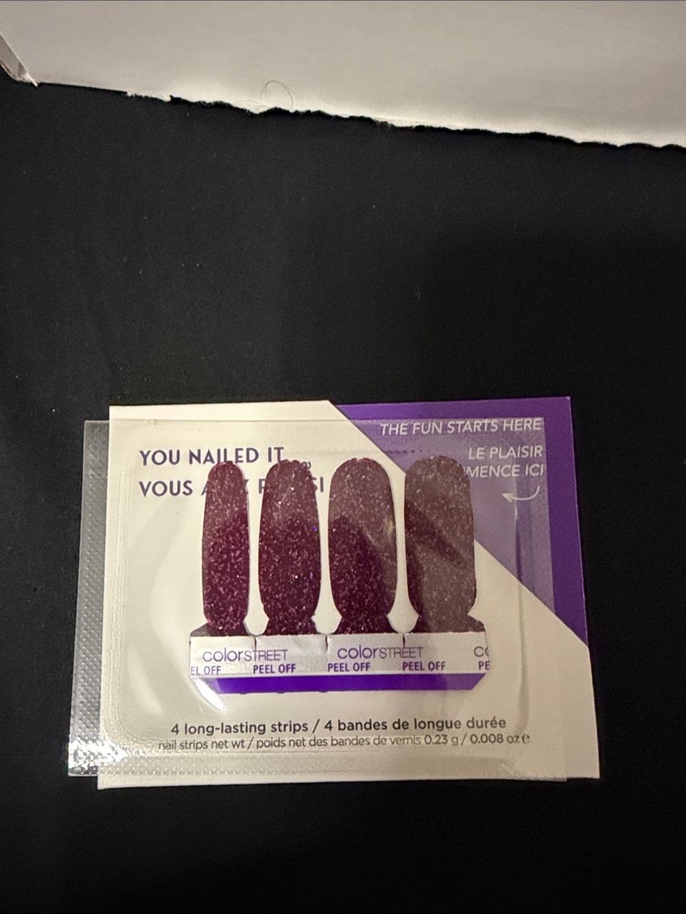 🔥 $3 add on Color Street Glitter Red Peel-Off Nail Strips - Madam Mars Waves